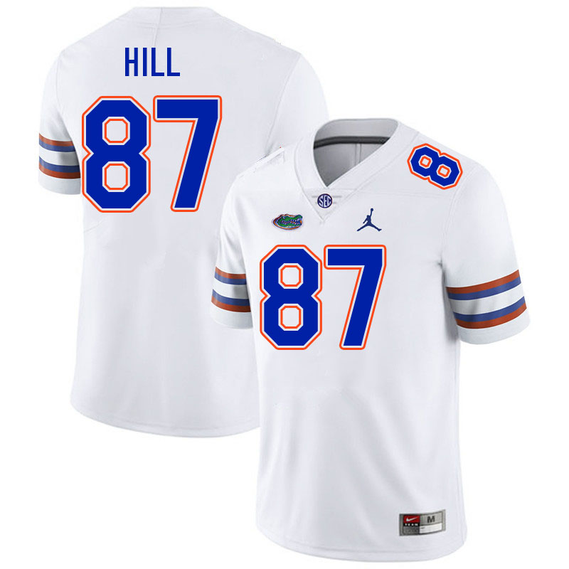 Men #87 Gavin Hill Florida Gators College Football Jerseys Stitched-White